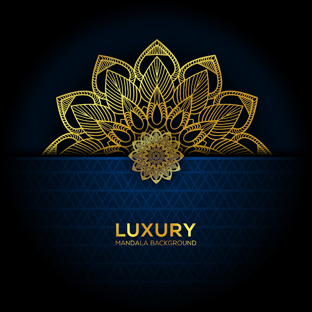 Luxury  golden mandala  design free download