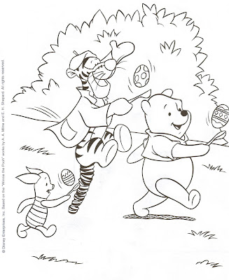 easter eggs colouring sheets. Disney Coloring Pages : Winnie