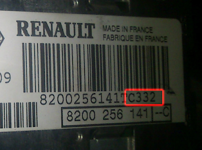 Renault Radio Code