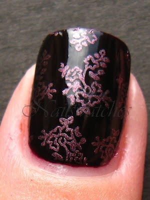 hard candy rumor mill plum jelly creme nail polish china glaze joy pink red khrome romantique chrome collection 2009 stamping konadicure konad nailart imageplate m71