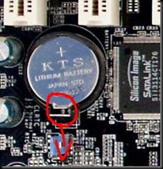 Letak Baterai CMOS