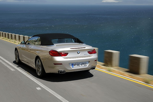 2012 bmw 6 series convertible rear angle view 2012 BMW 6 Series Convertible