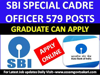 SBI Specialist Cadre Officers Recruitment 2019