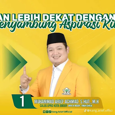 Caleg DPRD Tanah Sereal Kota Bogor  2024 Kang Arief Muhammad Arief Achmad Partai Golkar