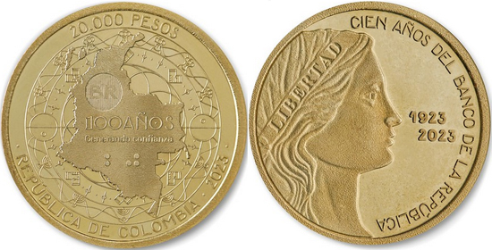 Colombia 20,000 pesos 2023 - Centenary of the Central Bank