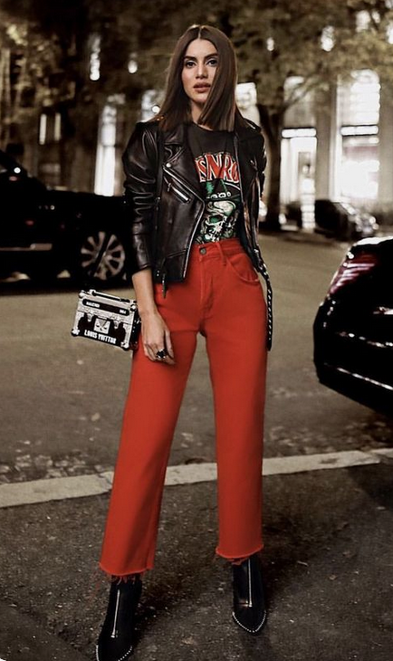 How to Wear Red Leather Pants - Creative Fashion
