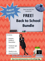 Free Back to School Templates by Bridget Riggs