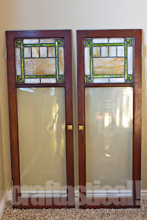 stained glass in cabinet doors