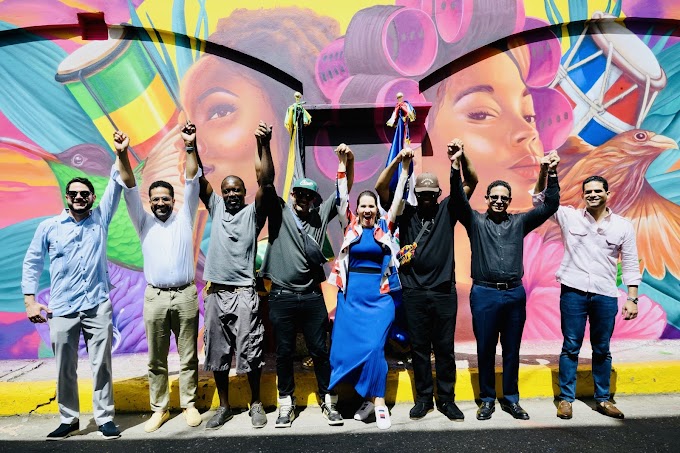 La República Dominicana deja su huella en Kingston con imponente mural realizado por Angurria