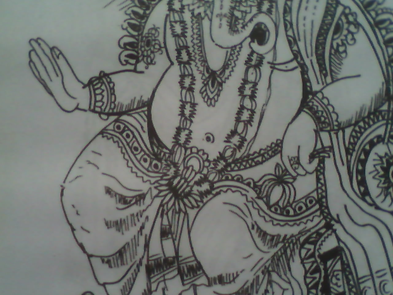 Buy Lord Ganesha Drawing 3487 Digital Sketches Online at Best Prices by Top  World Artist.
