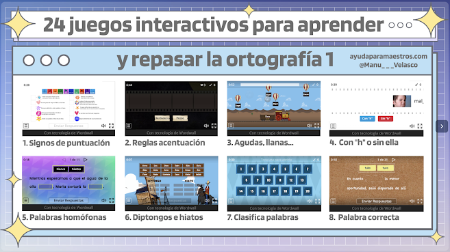 24 juegos interactivos para aprender y repasar las reglas de ortografía