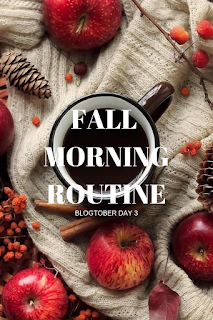 fall morning routine coffee apples