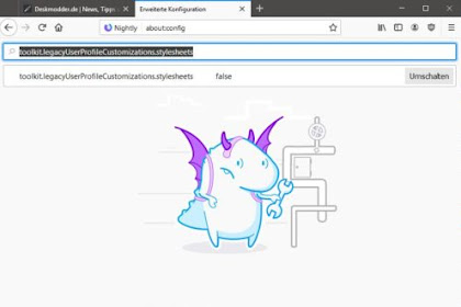 Firefox 69 userChrome.css dan userContent.css tidak lagi dimuat secara default