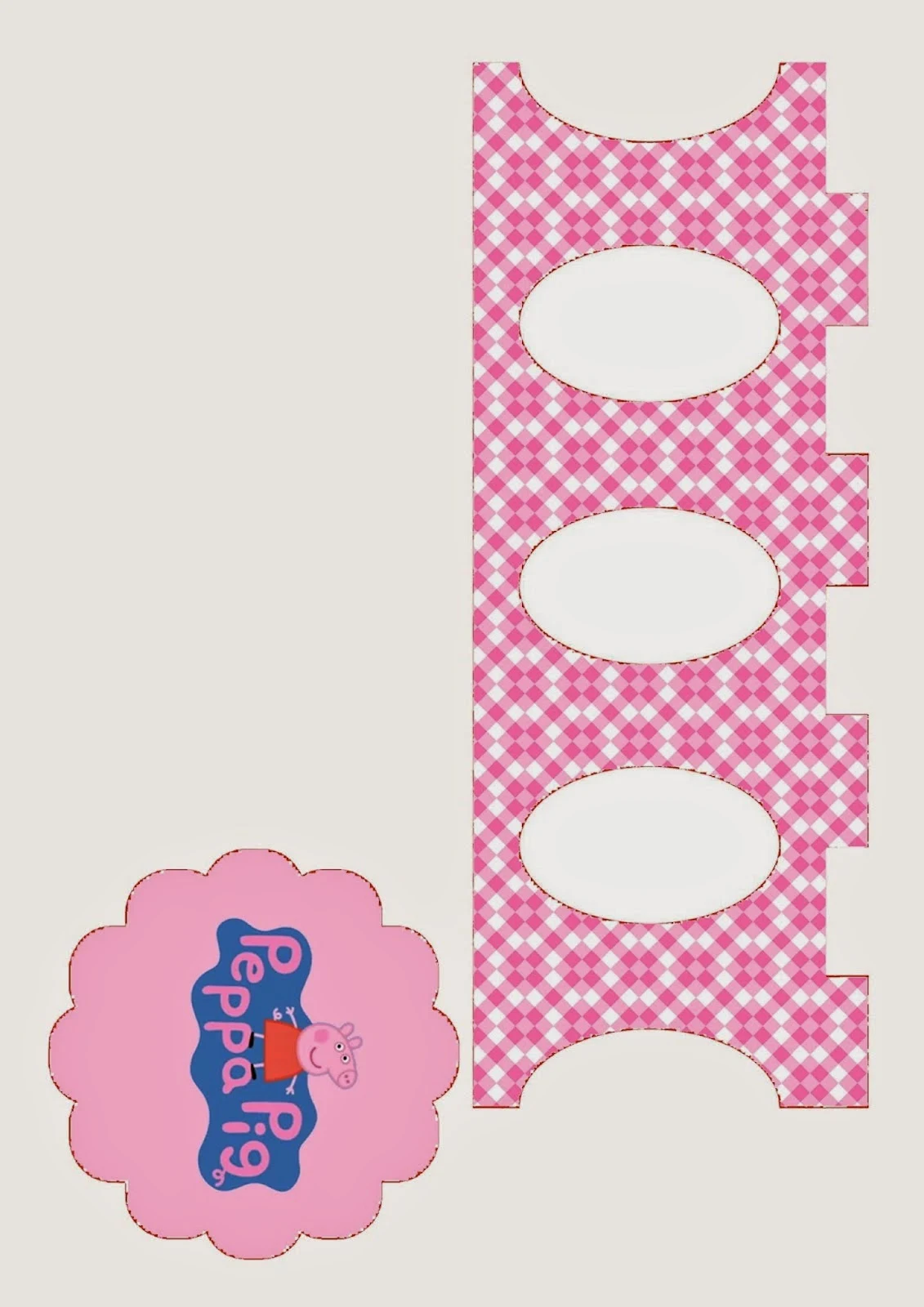 Peppa Pig: Free Printable Mini Cupcake Stand.