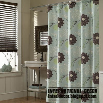 latest designs of shower curtains floral pattern