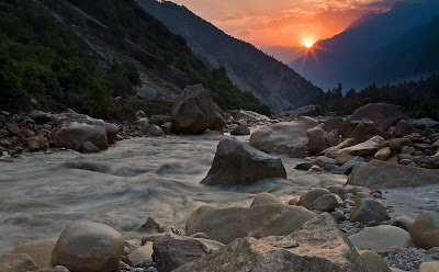 Ganga flowing along Rishikesh