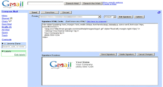 Gmail Signatures Screenshot