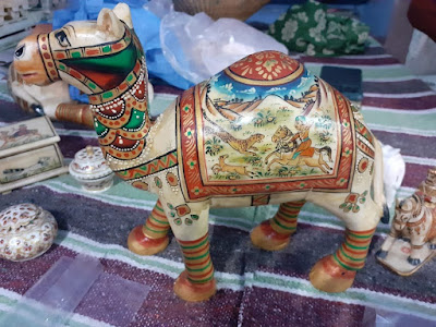 Rajasthani puppets, camel bone items