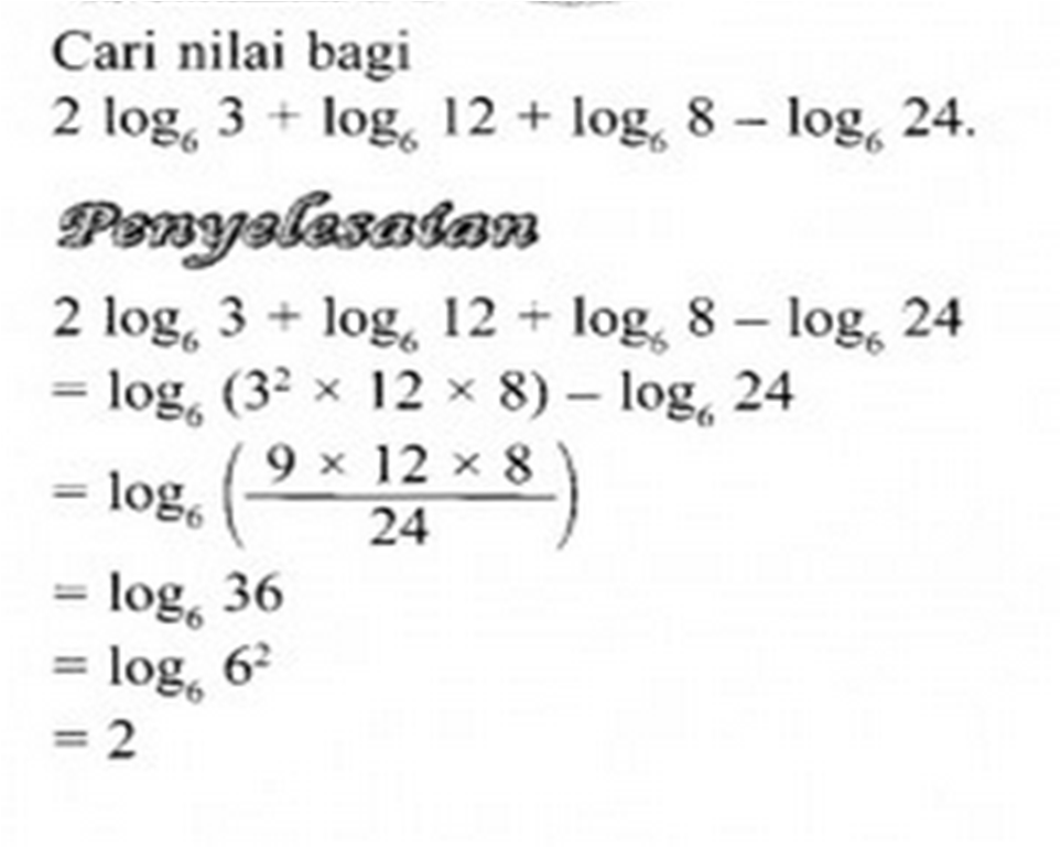 BLOG Cikgu Jumrah: Logaritma Tingkatan 4