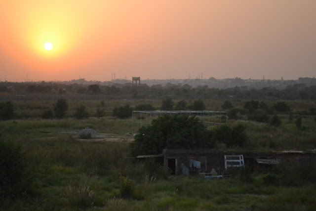 sunset view from admin side of international islamic university islamabad