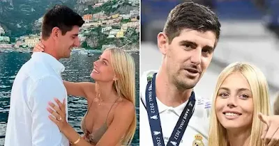 Thibaut Courtois kisses gf