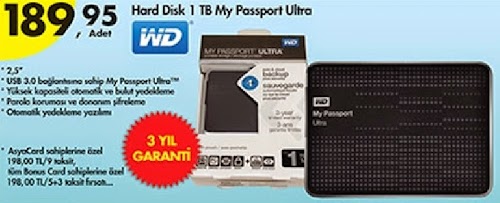 A101 WD 1 TB My Passport Ultra Hard Disk - A101 5 Haziran 2014 Aktüel