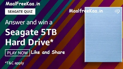 Seagate Amazon Quiz Time Answer Win Seagate 5TB HDD