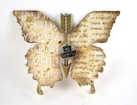Sizzix Layered Butterfly Schoolhouse Stencil Arrows Stampers Anonymous Tiny Textfor the Funkie Junkie Boutique