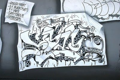 Drawing Sketch Wildstyle Graffiti Letters