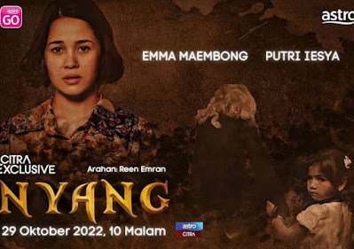 Telefilem Nyang, Telemovie Nyang, Telefilem Nyang Astro Citra, Sinopsis Telefilem Nyang Astro Citra, Nyang Cast, Pelakon - Pelakon Telefilem Nyang, Emma Maembong, Putri Iesya, Ahnaf Bakar, Kisah Seram,