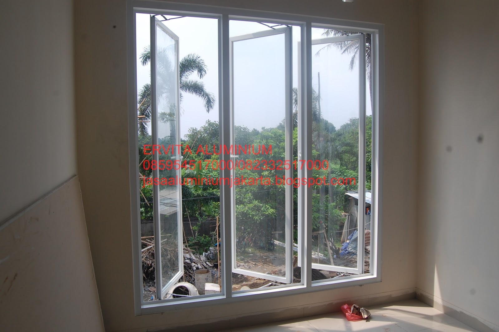  Pintu  Spadrel Frame  Aluminium  dan Jendela Kaca 5mm Frame  