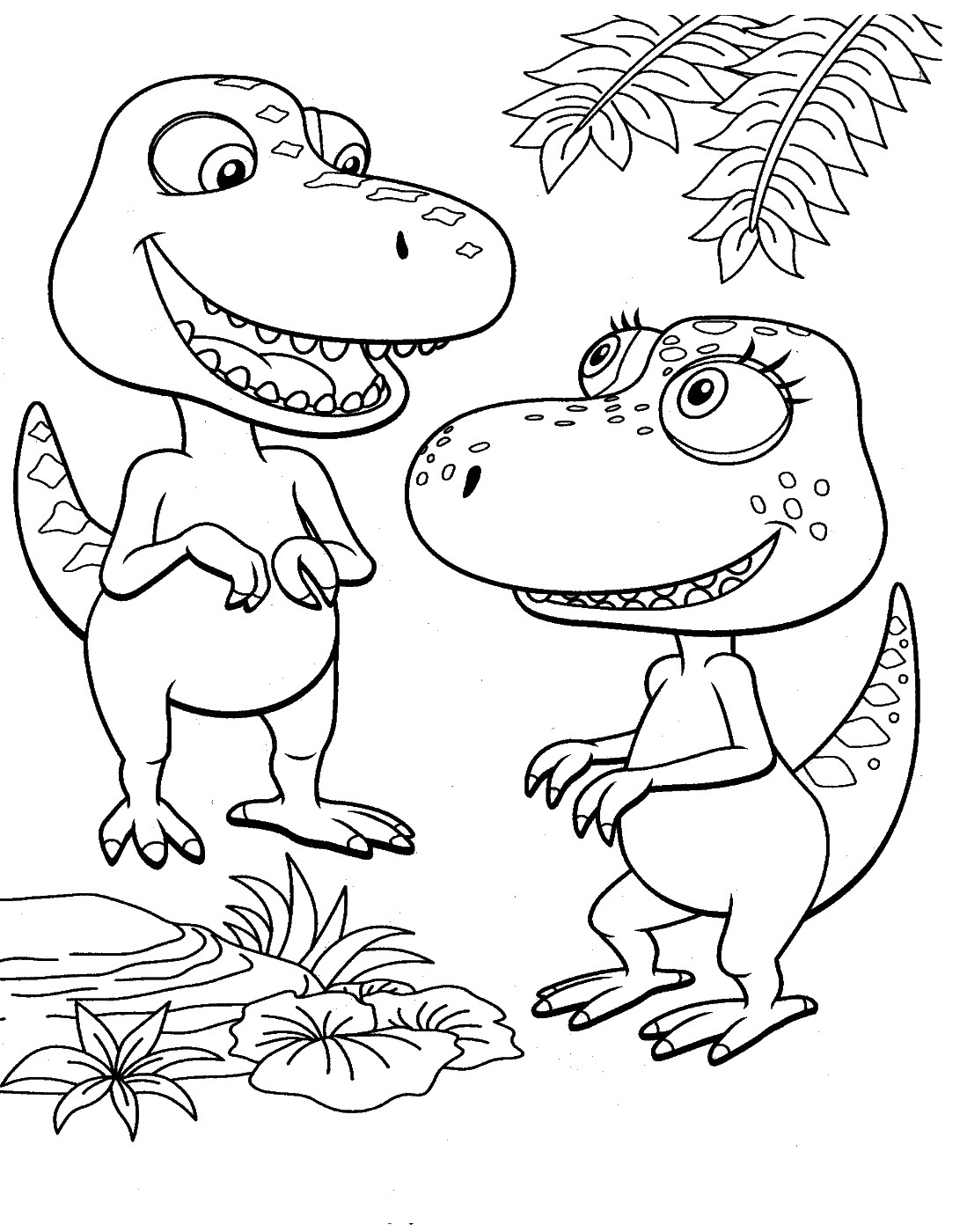 Mewarnai Gambar Dinosaurus