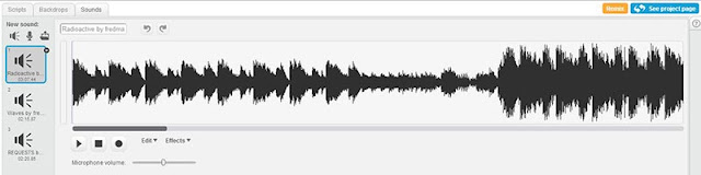 The game audio editor in Scratch