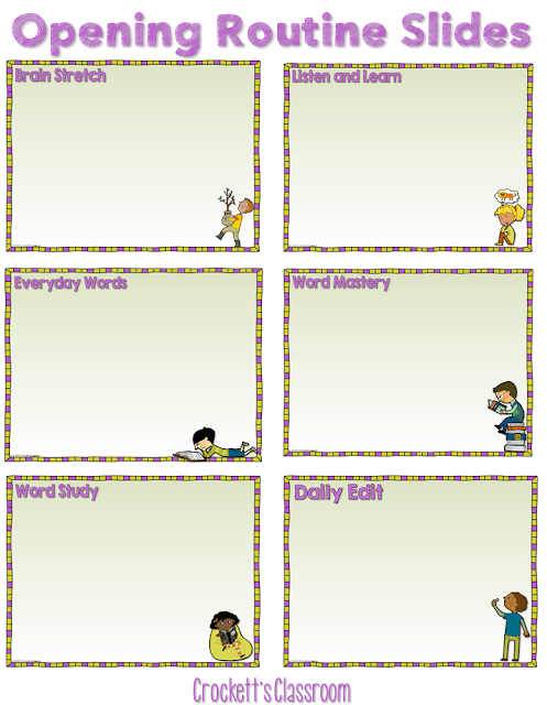 You can keep your reading lesson on track by creating Power Point slides that guide your through your daily routine.
