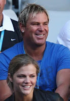 Shane Warne and Brooklyn Decker