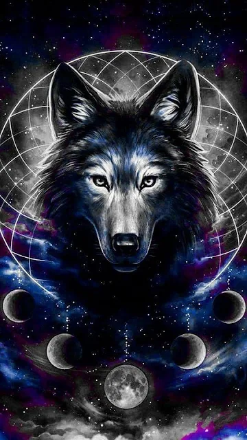Mystic Wolf Moon iphone Wallpaper Tumblr