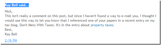 timestamp of comment posted on Nick Szabo blog post