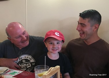 Jaxon was having fun with Tom and Nick!