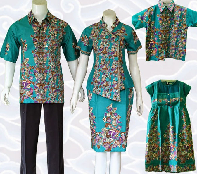  Model  Baju Batik  Sarimbit Untuk Pakaian Seragam Keluarga 