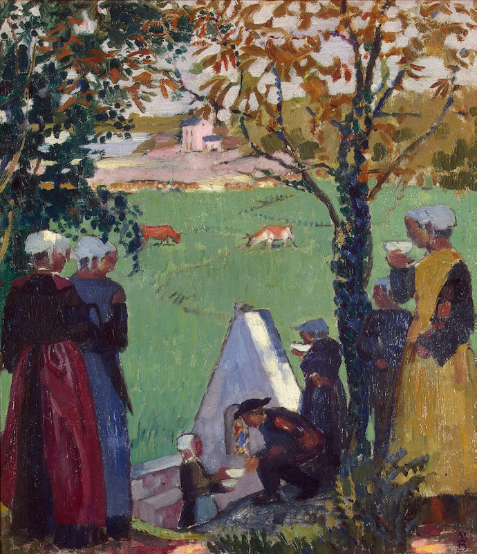 Sacred Spring at Guidel by Maurice Denis - Genre Paintings from Hermitage Museum