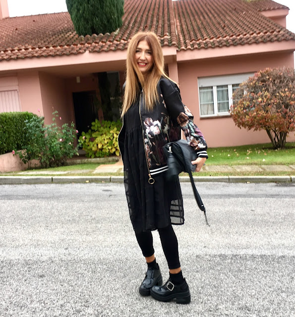 Carmen Hummer, Vestido, Mo&de, Bomber, Mulec, street style, look of the day, black, dress, blog de moda, estilista, personal shopper, shopping day