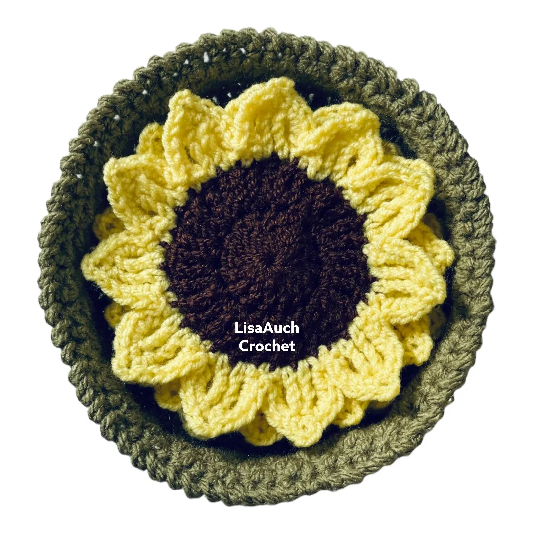 Sunflower coaster crochet patterns FREE- Easy crochet Gift Idea- 1 hour crochet projects