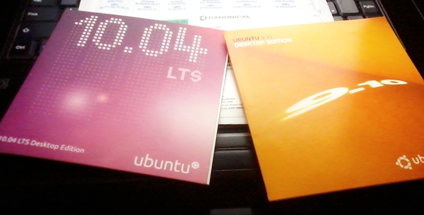 Meus CD's do Ubuntu da Canonical