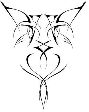 Abstract-Cat-Tattoo-Design