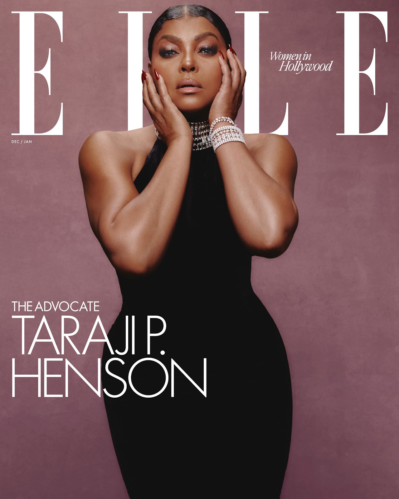 Taraji P. Henson in Elle USA Dec/Jan 2024 by Adrienne Raquel