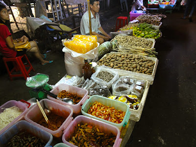 street market at night