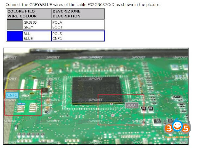 KT200 PSA DCM7.1A DCM7.1B Boot Pinout 3