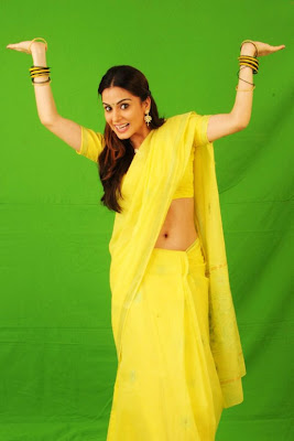 Shraddha Arya Hot in Yellow Saree Pics