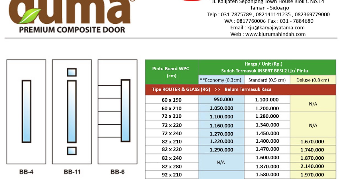 HARGA PINTU  WPC TAHAN  AIR  PINTU  MURAH DISTRIBUTOR 