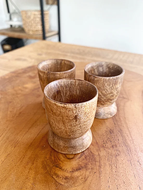 wooden egg cups